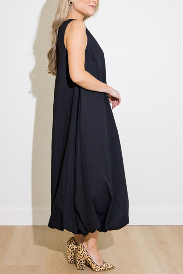 Casual Sleeveless Pocket Dress