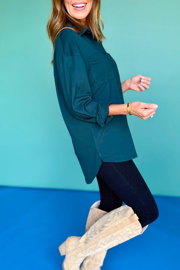 Collaredd Front Pocket Top