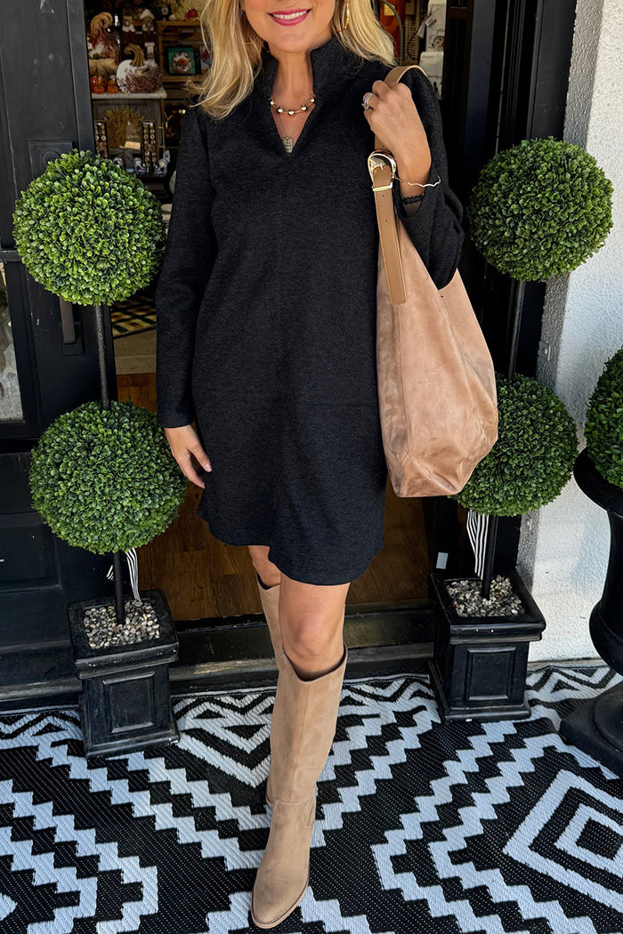 Casual Fork herringbone dress