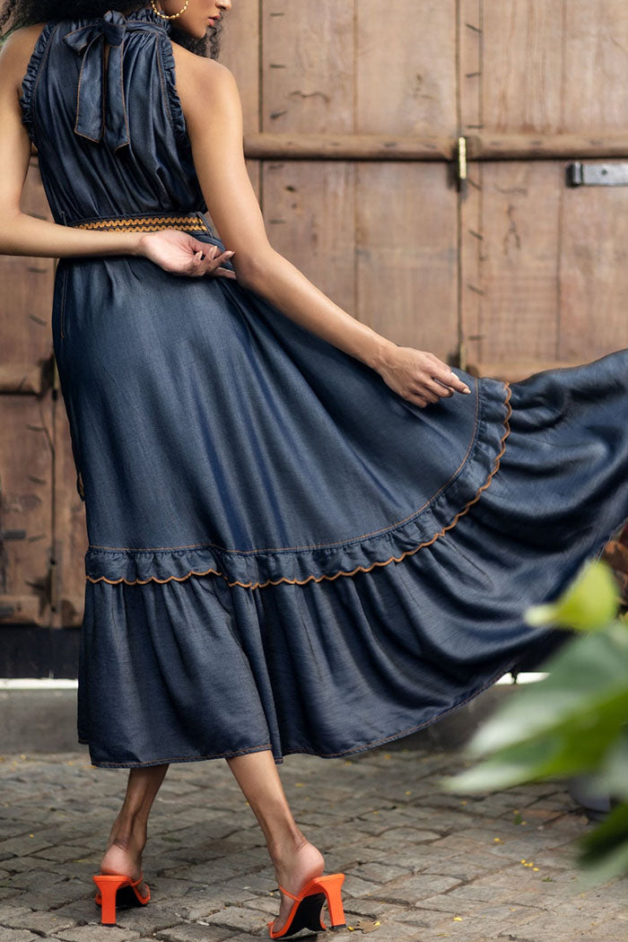 Casual Sleeveless Denim Dress