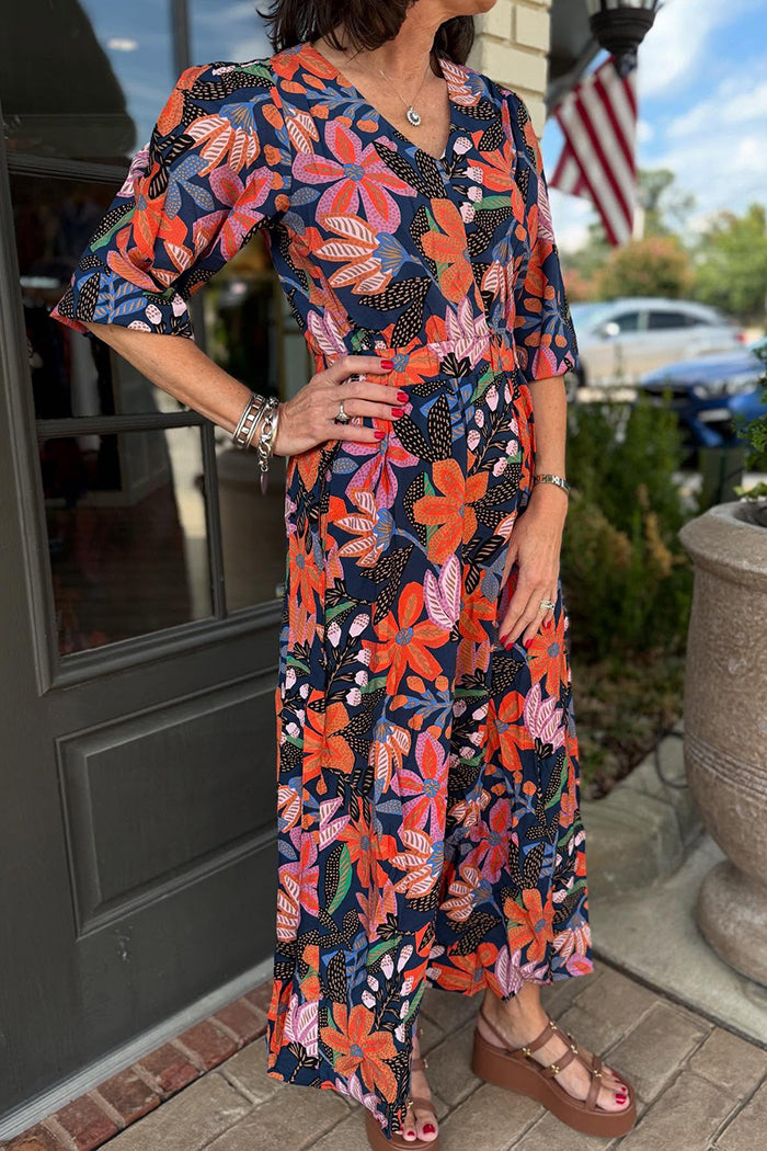 Bold Floral Maxi Dress