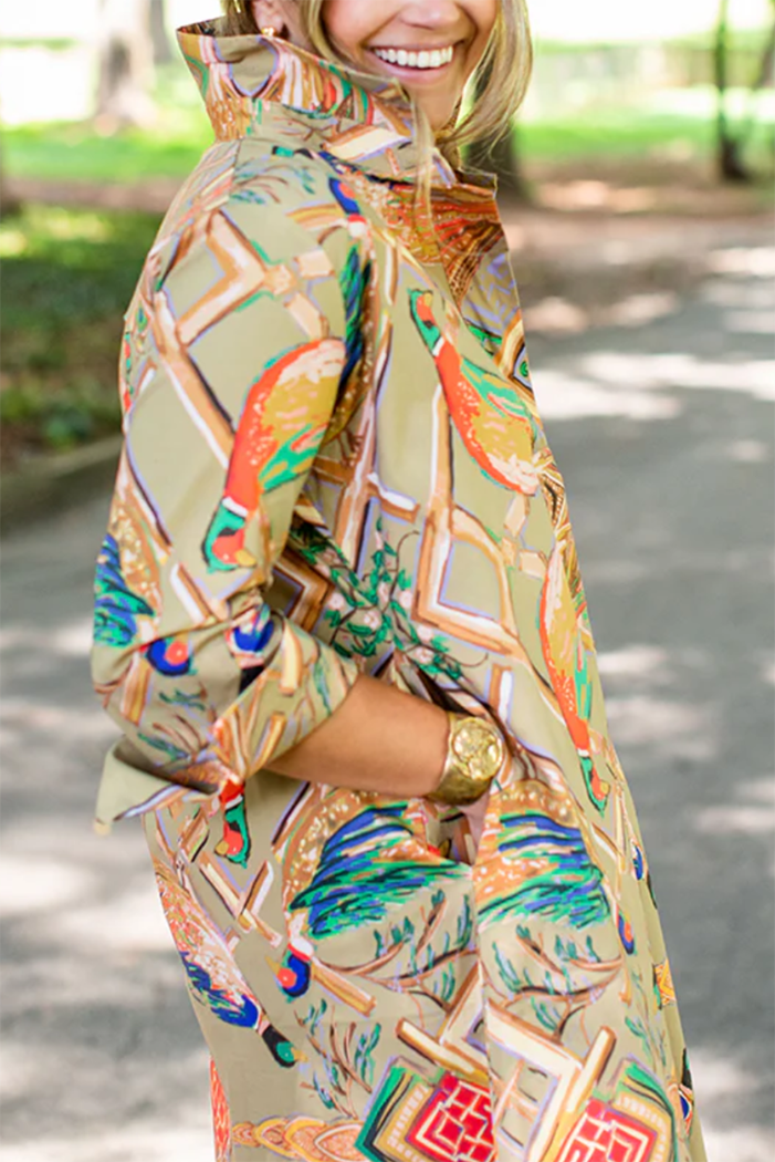 Animal Print Pockets Maxi Dress