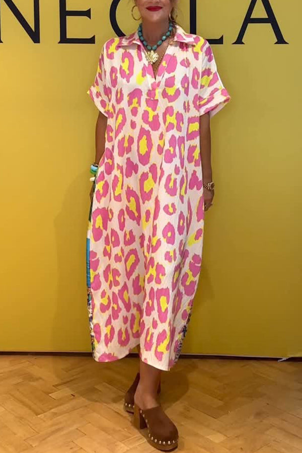 Casual Leopard Pocket Dress