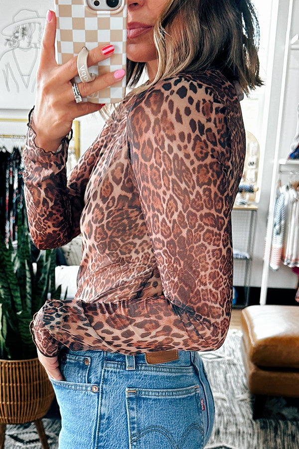 Lone Sleeve Leopard Top