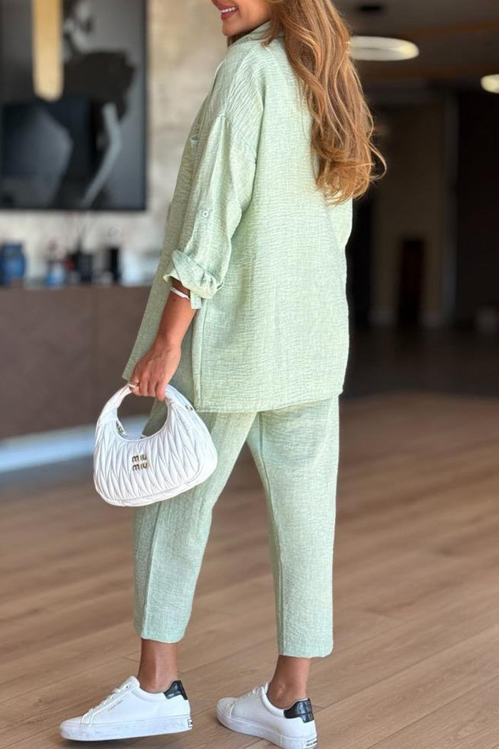 Casual Two-Piece Shirt Set