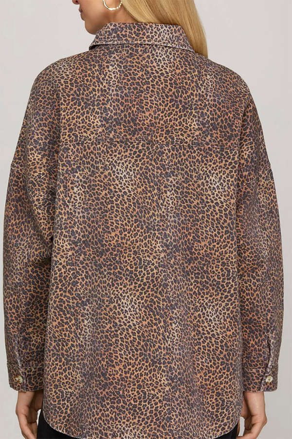 Casual Leopard Pocket Shirt