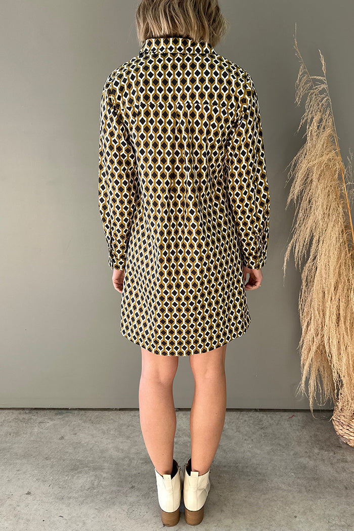 Casual Geometric Pattern Dress