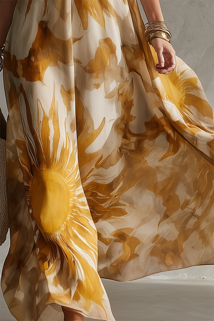 Floral Halter Maxi Dress