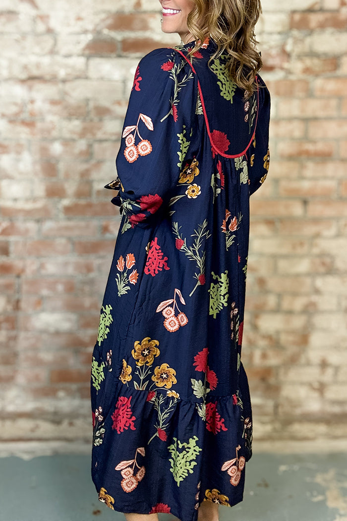 Smocked Yoke Floral Maxi Dress