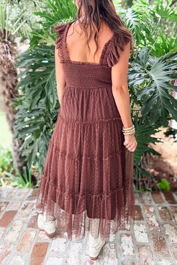 Polka Dot Chiffon Dress