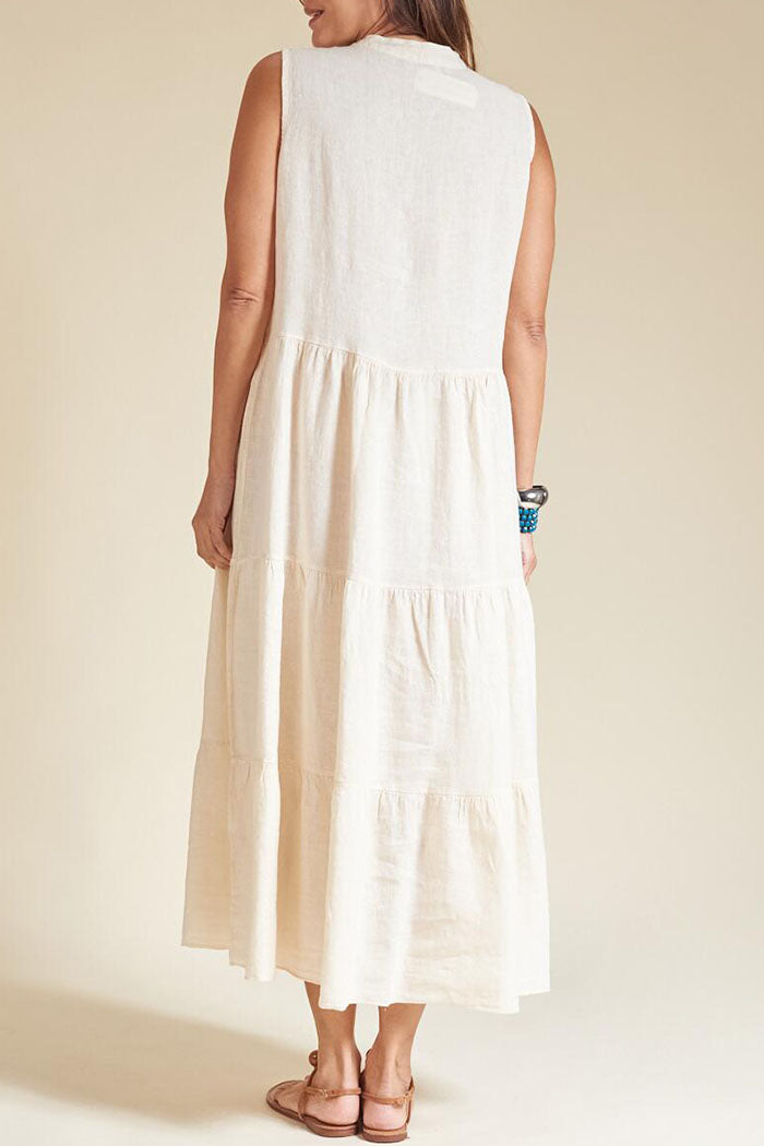 Sleeveless Solid Color Pullover Dress