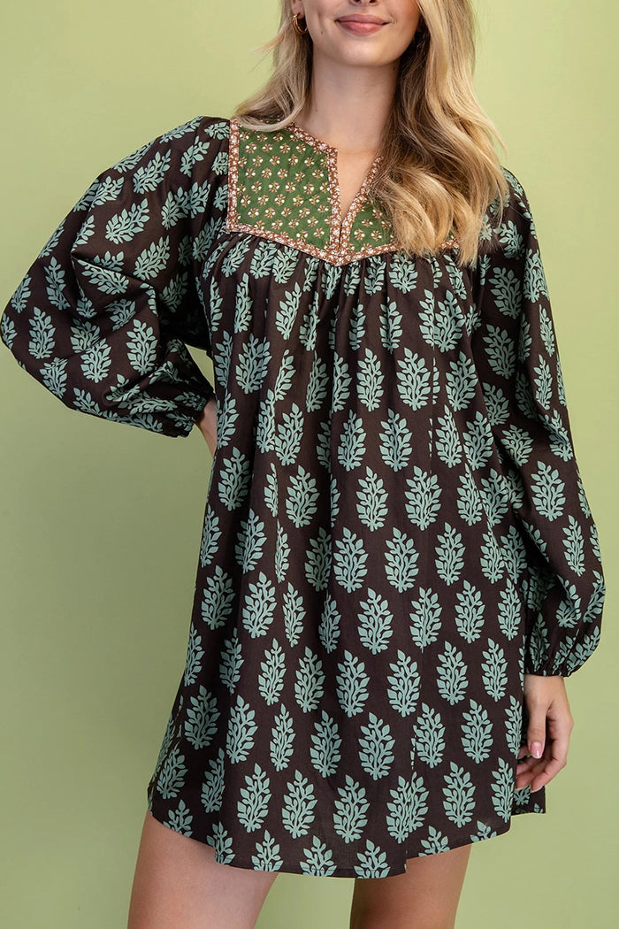 Casual Floral Pattern Dress