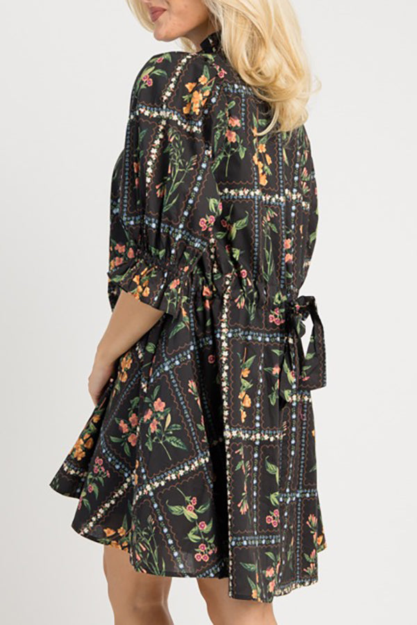 Botanic Blocks Swing Dress