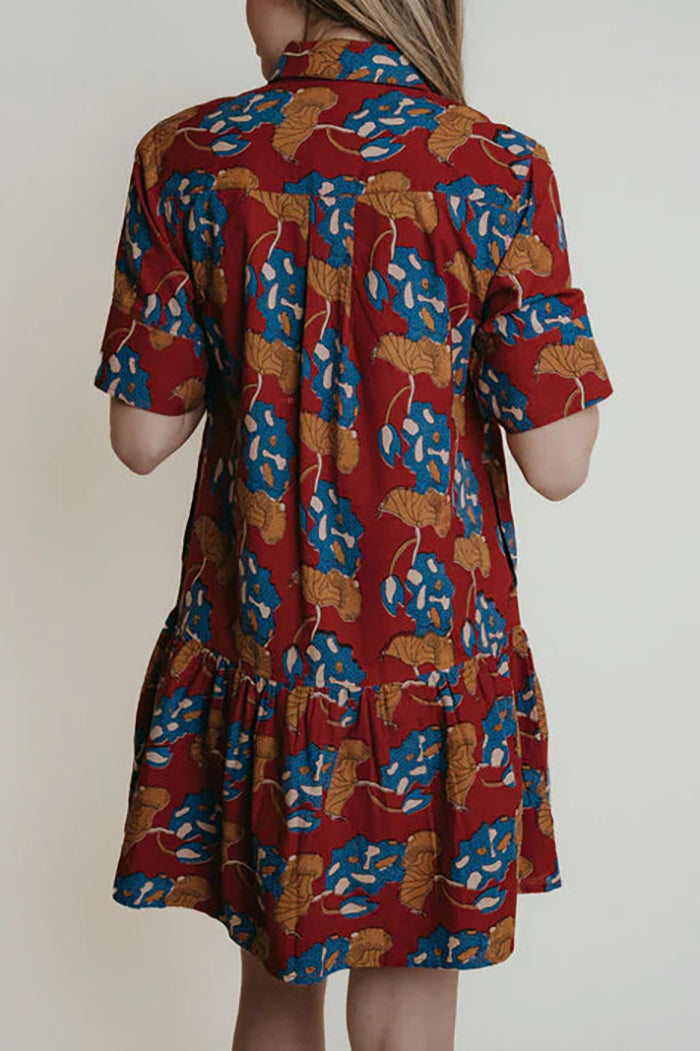 Casual Ruffles Hem Dress