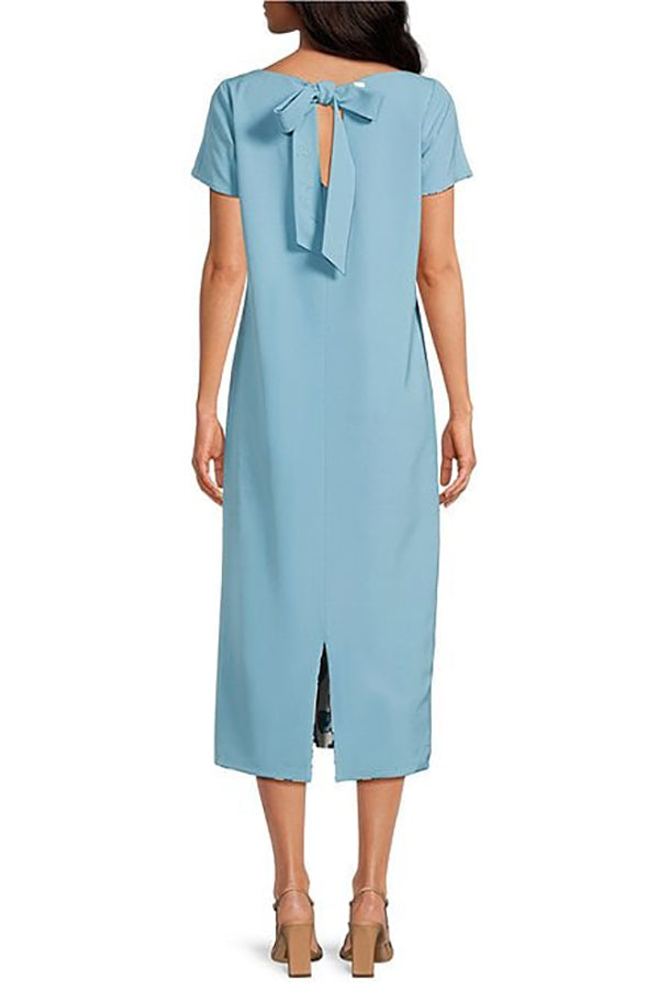 Reversible Bow Detail Pocketed Dress