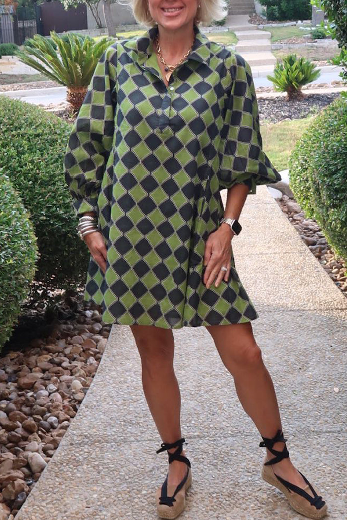 Casual Geometric Pattern Dress