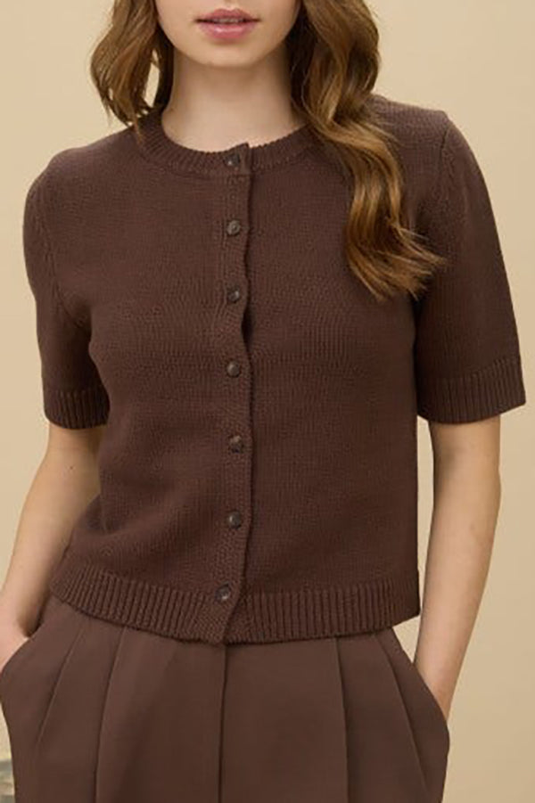 Casual Short Sleeves Cardigan