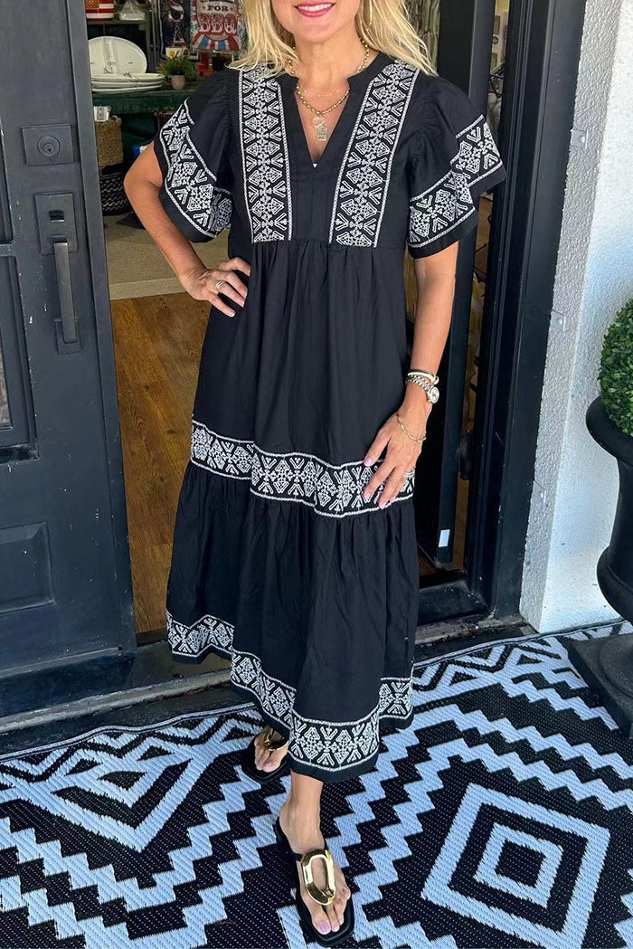 Casual Geometric Print Dress