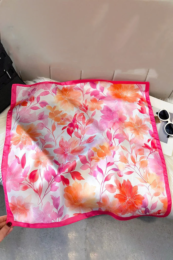 Watercolor Floral Print Scarf