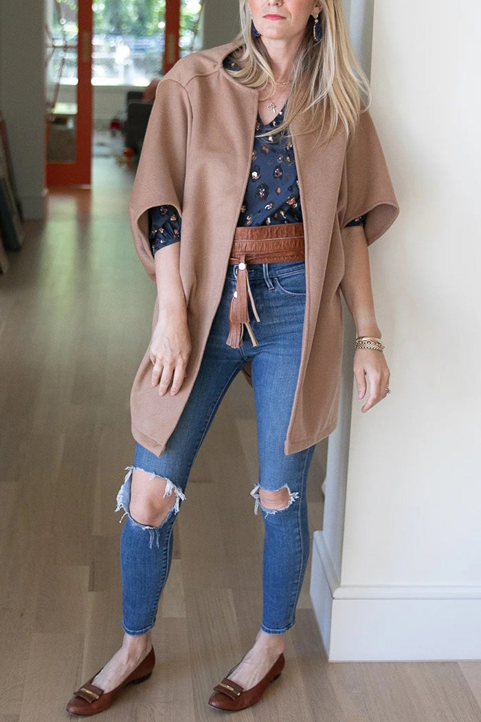 Oversized Batwing Sleeve Hunting Cape