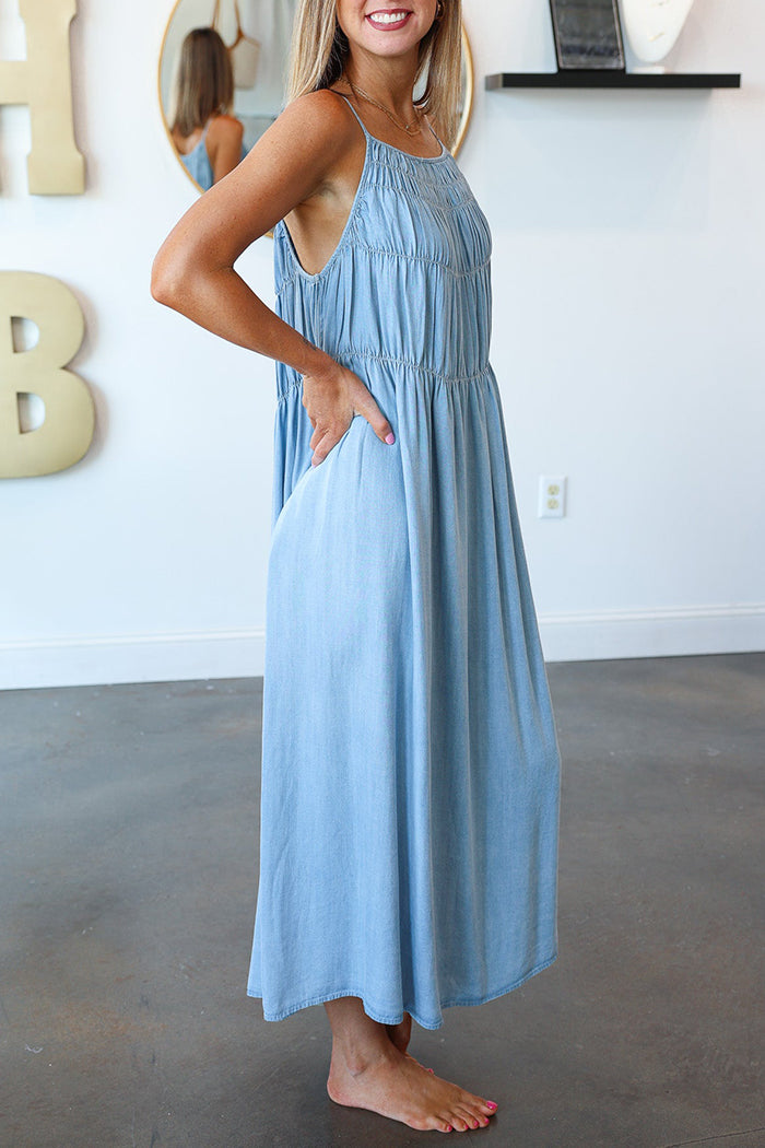 Ruched Detail Maxi Dress