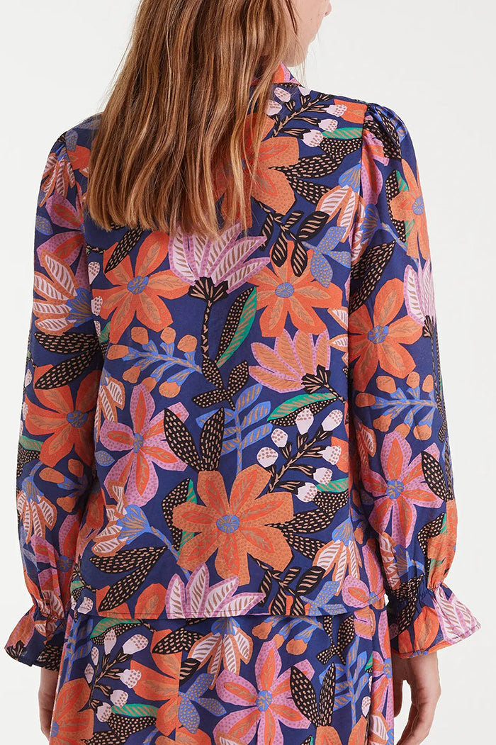 Casual Bold Floral Pattern Top