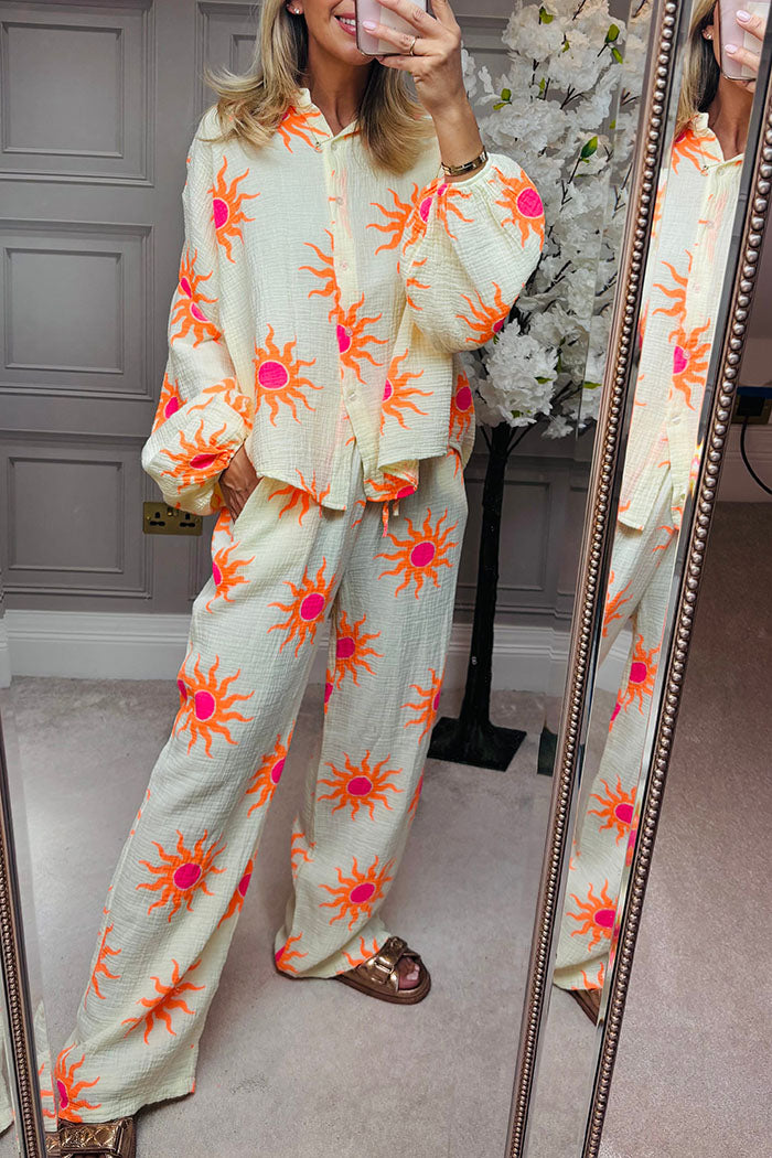 Casual Sunrise Printed Set