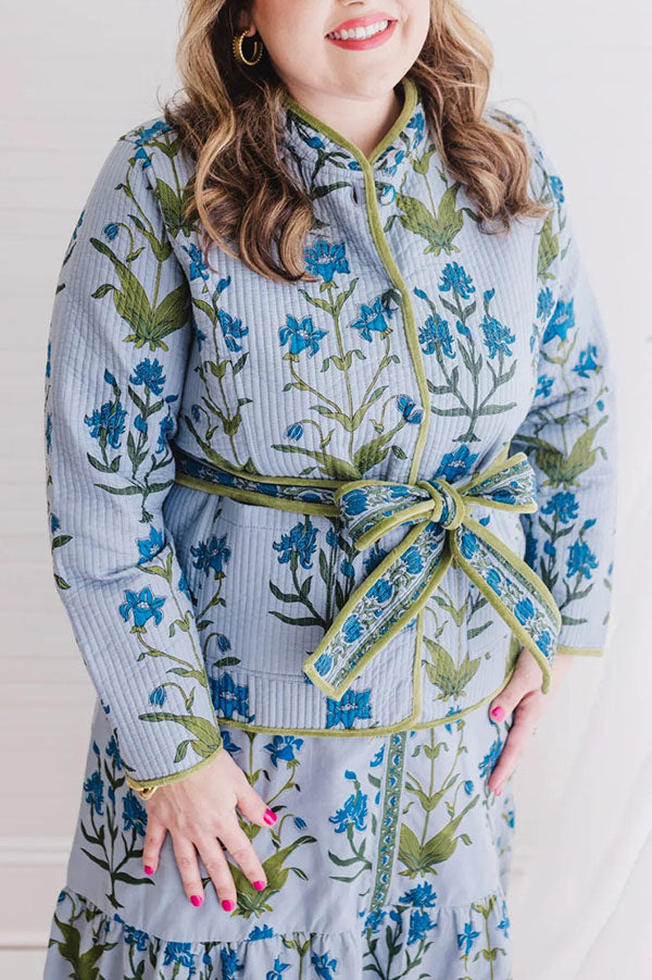 Iris Floral Tie Dress