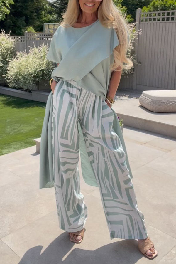 Casual Irregular Split Top