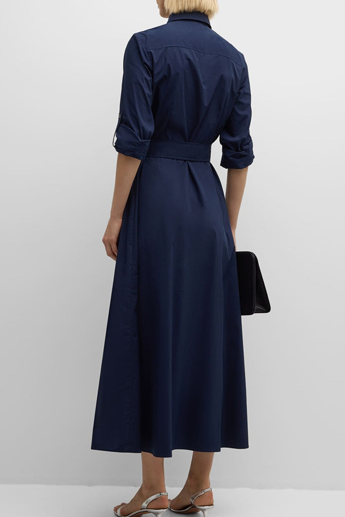 Laine Weathercloth Belt Dress