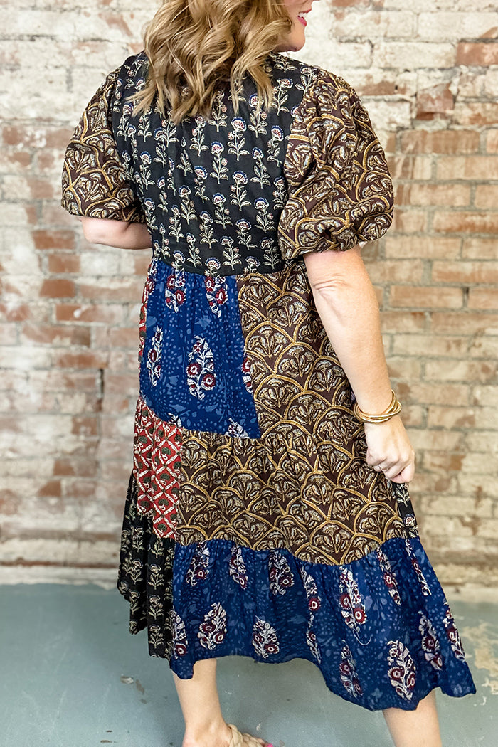 Casual Puff SLeeve Floral Dress