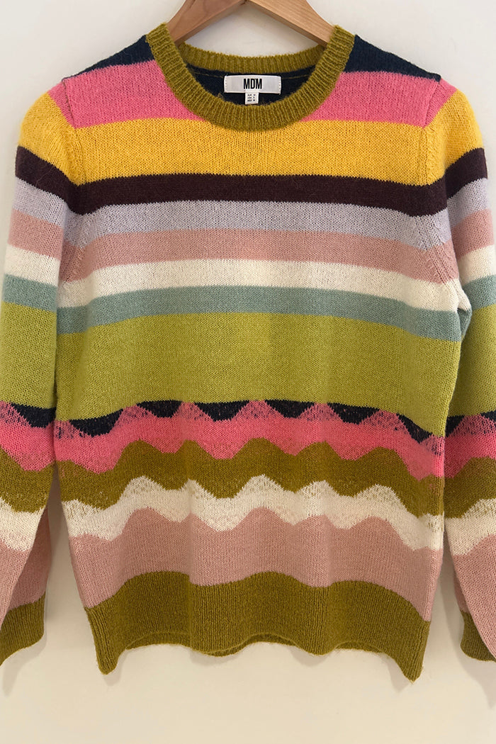 Casual Wavy Striped Sweater
