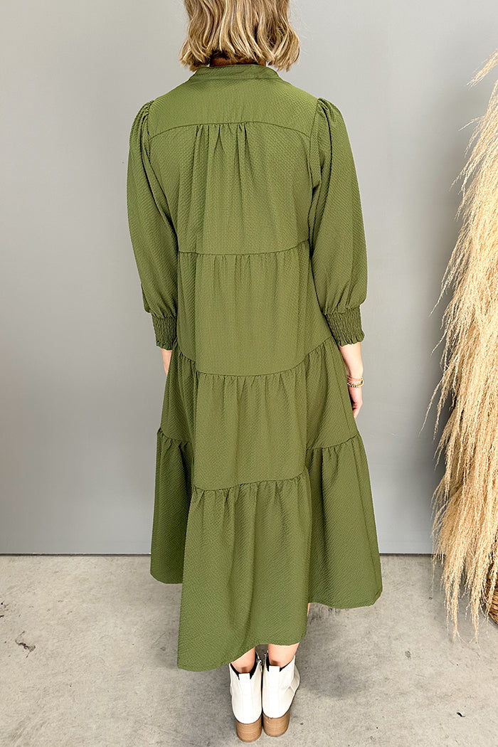 Casual V-Neck Layered Dress