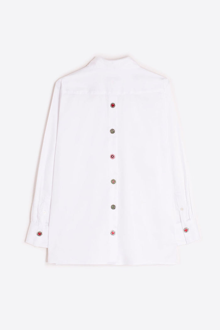 Casual Button Back Blouse