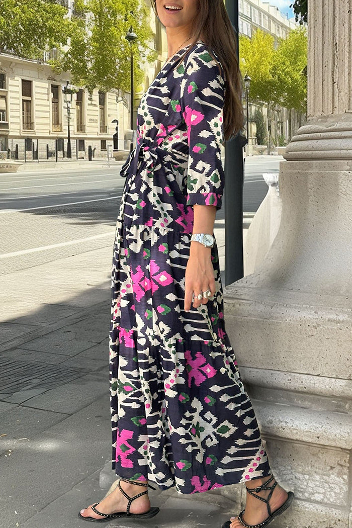 Bold Printed Wrap Dress