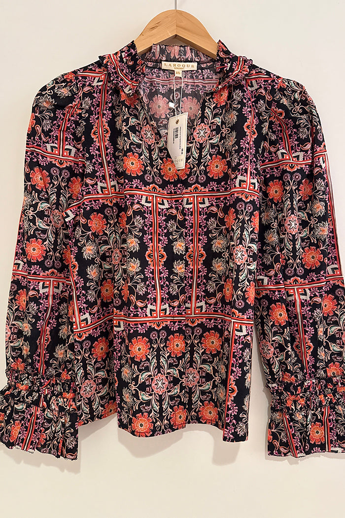 Casual Bold Floral Pattern Top