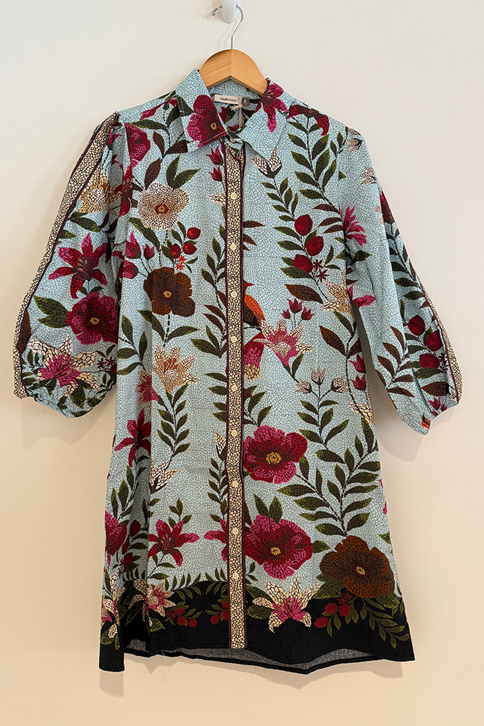 Button Front Floral Dress