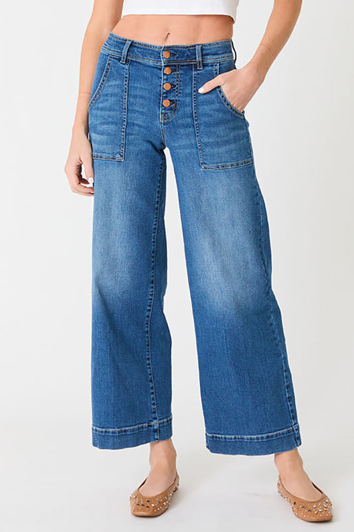 Casual Button Detail Jeans