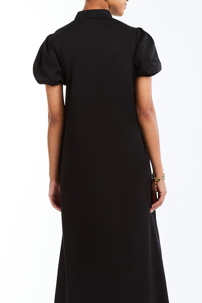 Puff Sleeve Embroidered Dress