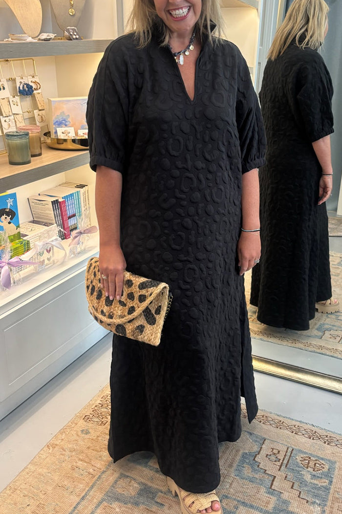 Quilted Jacquard Maxi Dress hissyboutique Quilted Jacquard Maxi Dress hissyboutique