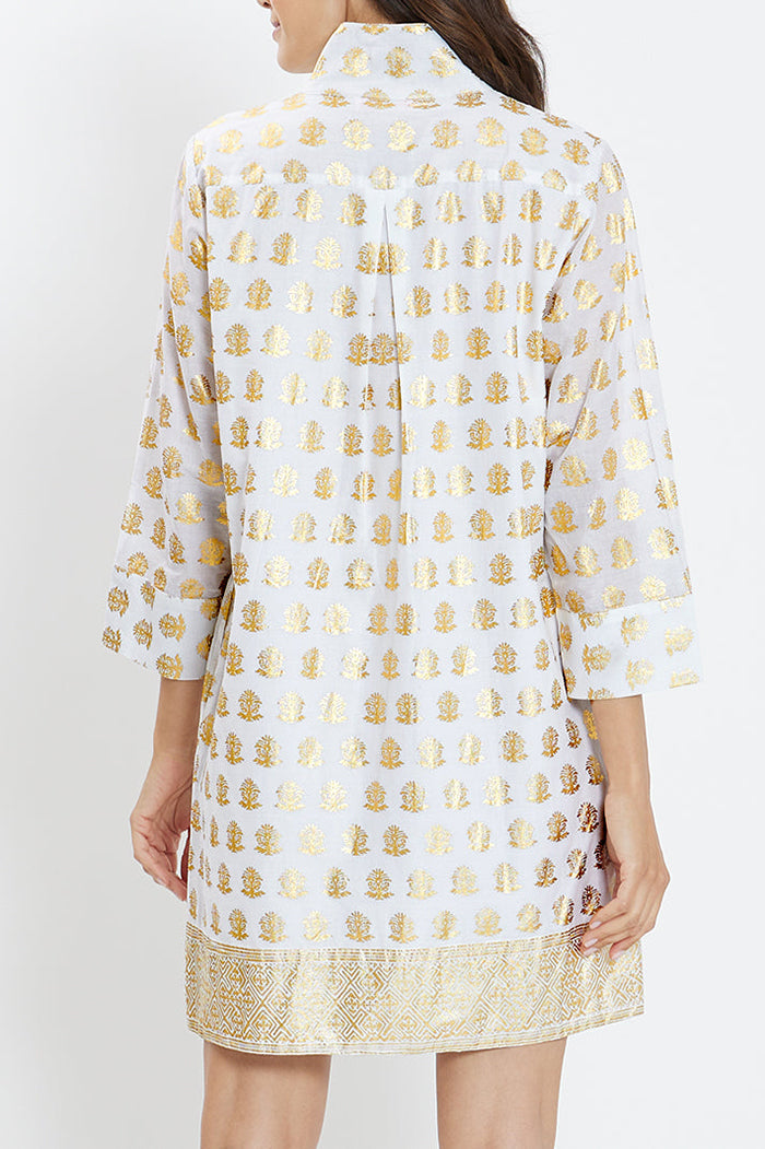 Printed Pattern Pocket Shift Dress