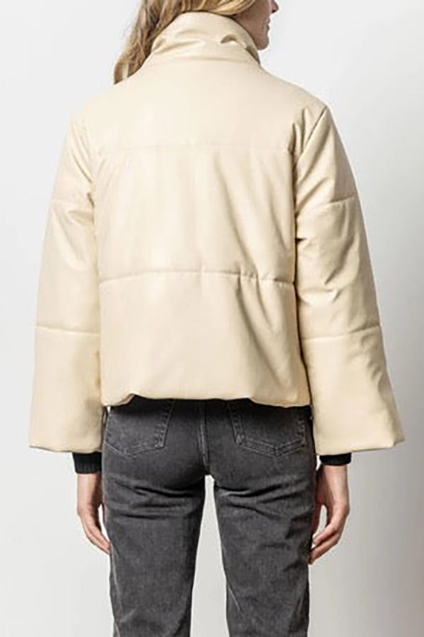 Turtleneck Quilted Pocket Jacket