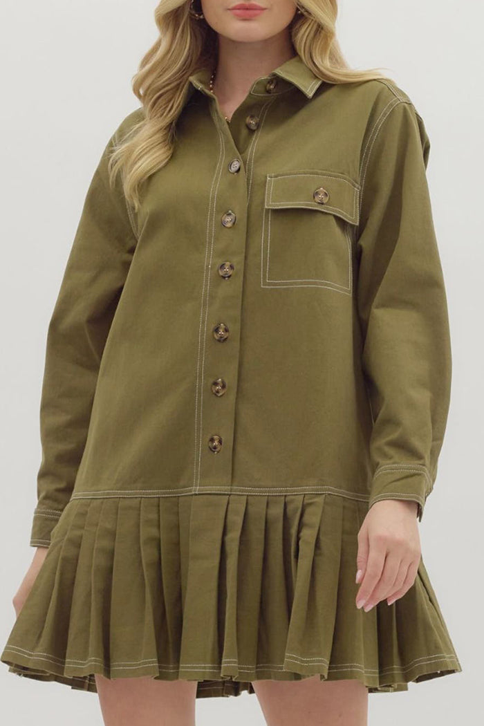 Casual Ruffles Hem Dress