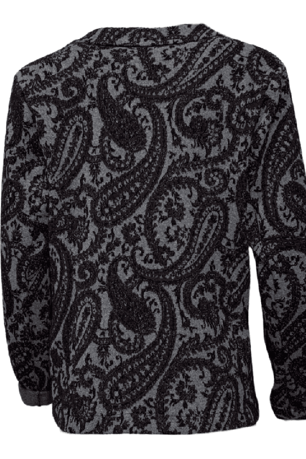 Button Down Brocade Blazer