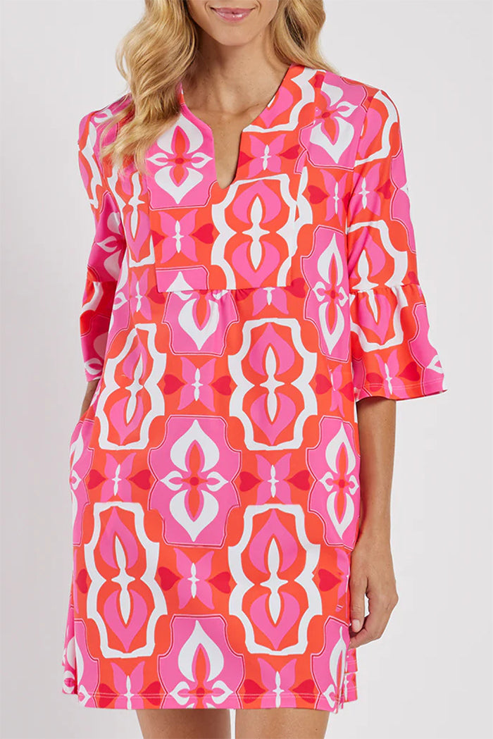 Breezy Silhouette Flutter Sleeves Pockets Dress