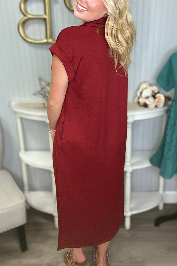 Casual Solid Color Maxi Dress