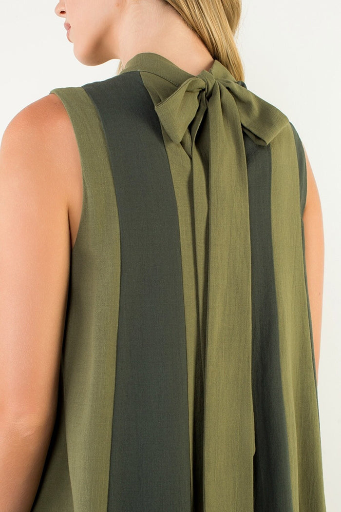 Casual Sleeveless Striped Dress