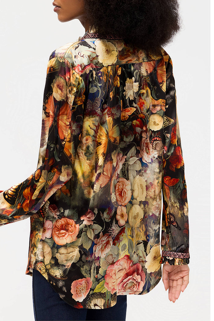 Lively Garden Butterfly Printed Top