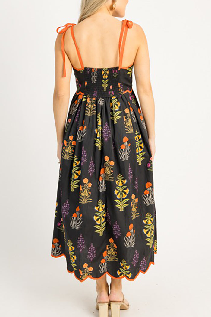 Fresh Blooms Scallop Dress