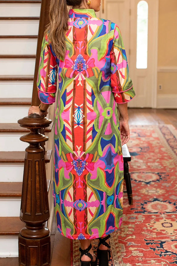 Bold Print Long Dress